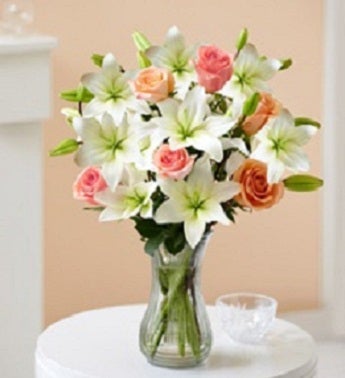 Sweet Spring Rose and Lilly Bouquet