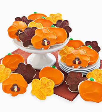 Cheryl's Leaf, Pumpkin, Turkey, Cookies 24ct