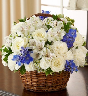 Blue and White Basket