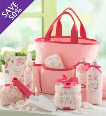 pink gardening tote
