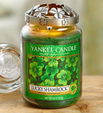 Lucky Shamrock Candle With Illuma-Lid Shamrock