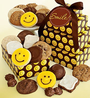 Cheryl's Happy Face Cookie Gift Tower