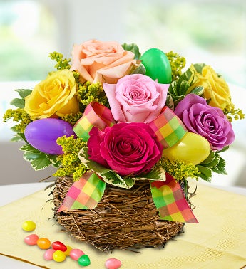 Easter Egg Rose Basket