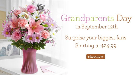 Grandparents Day is September 12th. Surprise your biggest fans - Starting at $24.99 Shop Now>
