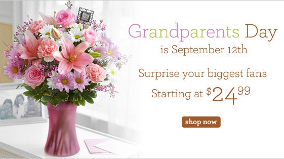 Grandparents Day is September 12th. Surprise your biggest fans - Starting at $24.99 Shop Now>