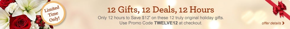 Save $12 select Flowers & Gifts