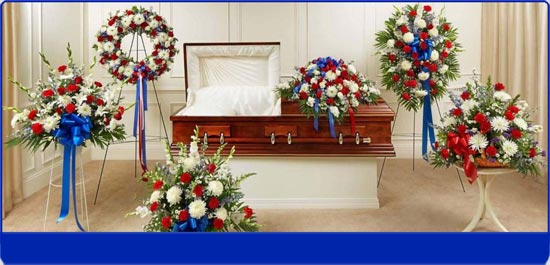 Patriotic Sympathy Flowers