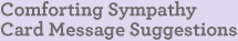 Comforting Sympathy Card Message Suggestions