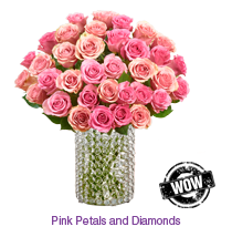 Pink Petals and Diamonds